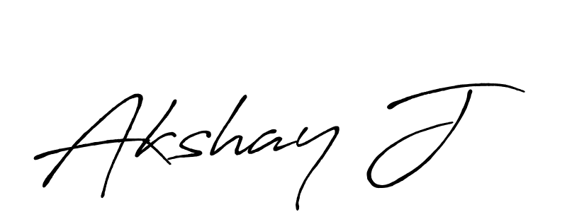 Design your own signature with our free online signature maker. With this signature software, you can create a handwritten (Antro_Vectra_Bolder) signature for name Akshay J. Akshay J signature style 7 images and pictures png