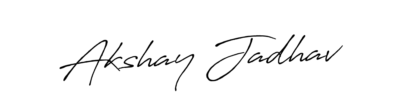 Also we have Akshay Jadhav name is the best signature style. Create professional handwritten signature collection using Antro_Vectra_Bolder autograph style. Akshay Jadhav signature style 7 images and pictures png