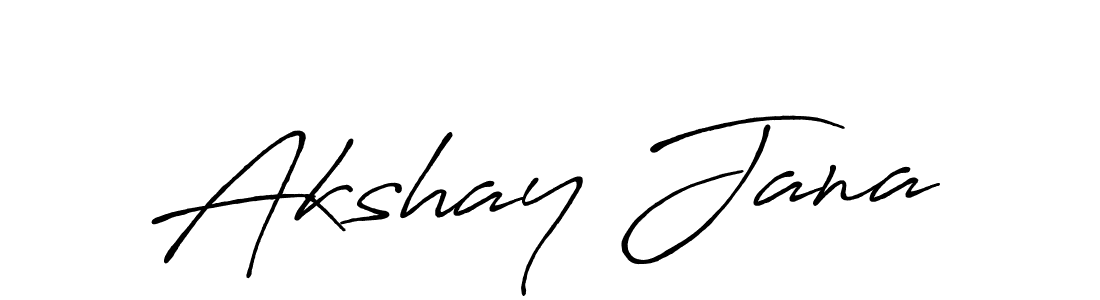 How to make Akshay Jana name signature. Use Antro_Vectra_Bolder style for creating short signs online. This is the latest handwritten sign. Akshay Jana signature style 7 images and pictures png