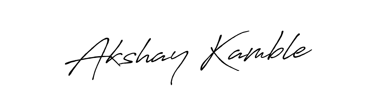Also we have Akshay Kamble name is the best signature style. Create professional handwritten signature collection using Antro_Vectra_Bolder autograph style. Akshay Kamble signature style 7 images and pictures png