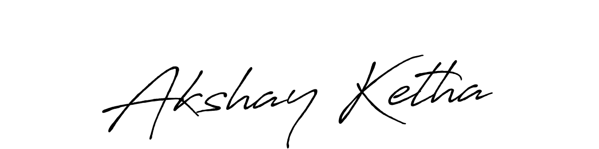 How to make Akshay Ketha name signature. Use Antro_Vectra_Bolder style for creating short signs online. This is the latest handwritten sign. Akshay Ketha signature style 7 images and pictures png