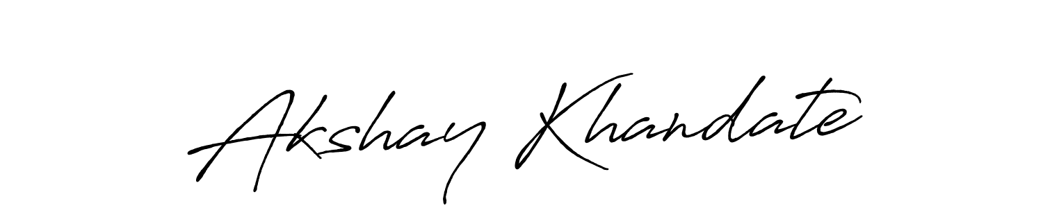 It looks lik you need a new signature style for name Akshay Khandate. Design unique handwritten (Antro_Vectra_Bolder) signature with our free signature maker in just a few clicks. Akshay Khandate signature style 7 images and pictures png