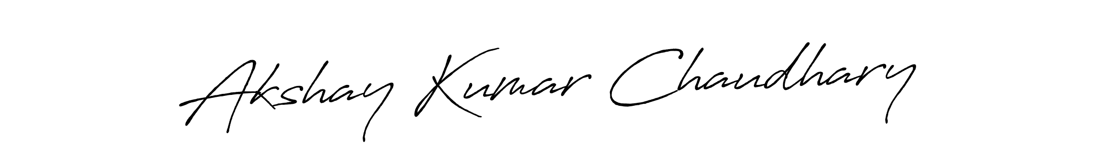 How to make Akshay Kumar Chaudhary name signature. Use Antro_Vectra_Bolder style for creating short signs online. This is the latest handwritten sign. Akshay Kumar Chaudhary signature style 7 images and pictures png