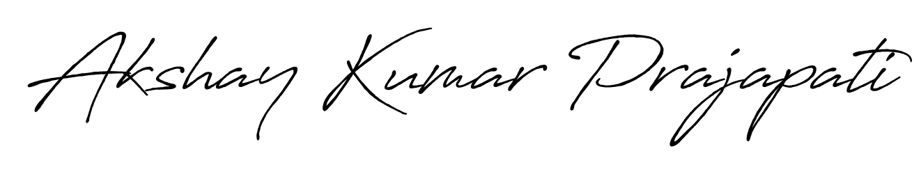 Use a signature maker to create a handwritten signature online. With this signature software, you can design (Antro_Vectra_Bolder) your own signature for name Akshay Kumar Prajapati. Akshay Kumar Prajapati signature style 7 images and pictures png