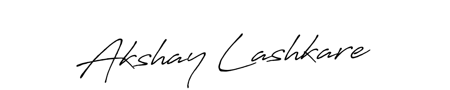 How to make Akshay Lashkare name signature. Use Antro_Vectra_Bolder style for creating short signs online. This is the latest handwritten sign. Akshay Lashkare signature style 7 images and pictures png