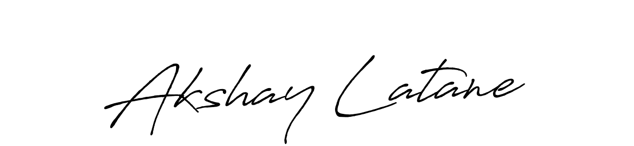 Akshay Latane stylish signature style. Best Handwritten Sign (Antro_Vectra_Bolder) for my name. Handwritten Signature Collection Ideas for my name Akshay Latane. Akshay Latane signature style 7 images and pictures png