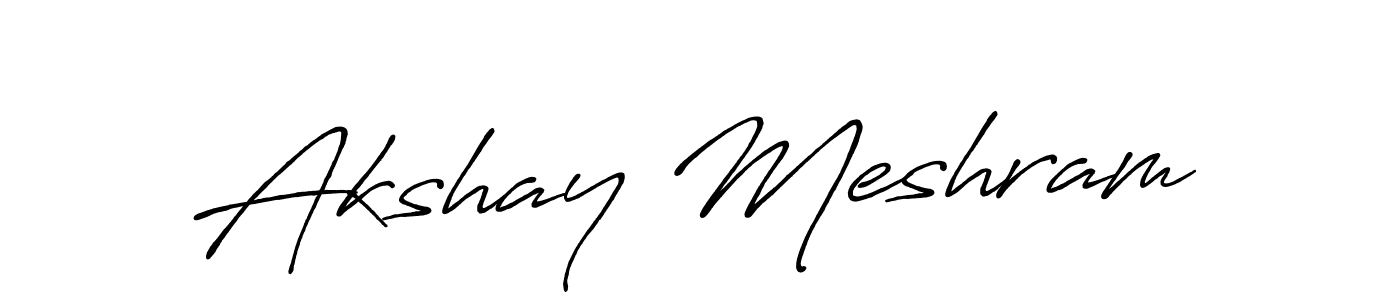 Make a beautiful signature design for name Akshay Meshram. With this signature (Antro_Vectra_Bolder) style, you can create a handwritten signature for free. Akshay Meshram signature style 7 images and pictures png