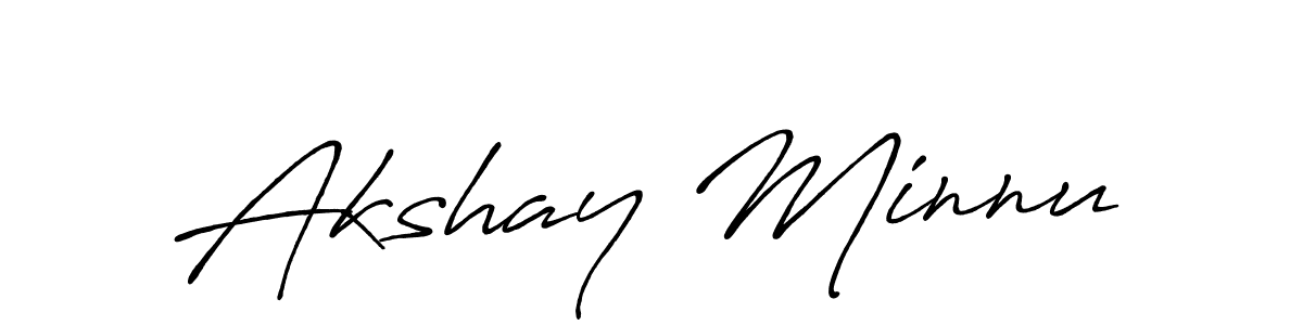 It looks lik you need a new signature style for name Akshay Minnu. Design unique handwritten (Antro_Vectra_Bolder) signature with our free signature maker in just a few clicks. Akshay Minnu signature style 7 images and pictures png