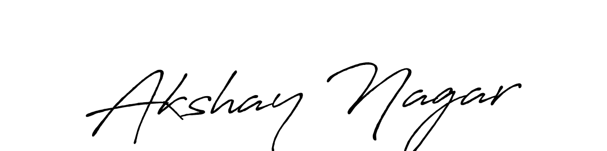 Similarly Antro_Vectra_Bolder is the best handwritten signature design. Signature creator online .You can use it as an online autograph creator for name Akshay Nagar. Akshay Nagar signature style 7 images and pictures png
