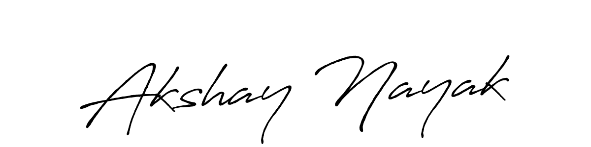 Use a signature maker to create a handwritten signature online. With this signature software, you can design (Antro_Vectra_Bolder) your own signature for name Akshay Nayak. Akshay Nayak signature style 7 images and pictures png