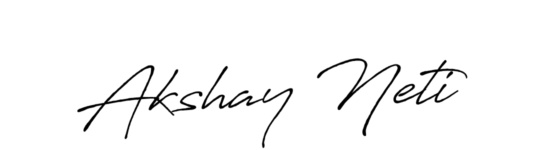 How to make Akshay Neti signature? Antro_Vectra_Bolder is a professional autograph style. Create handwritten signature for Akshay Neti name. Akshay Neti signature style 7 images and pictures png