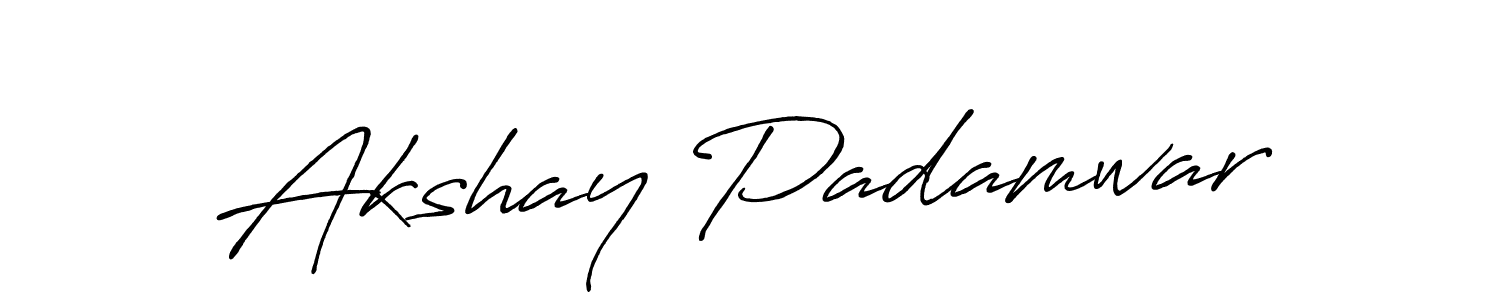 Use a signature maker to create a handwritten signature online. With this signature software, you can design (Antro_Vectra_Bolder) your own signature for name Akshay Padamwar. Akshay Padamwar signature style 7 images and pictures png