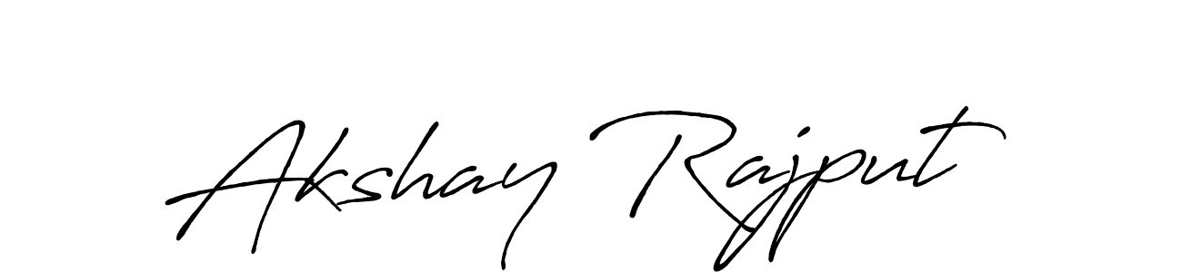 How to make Akshay Rajput name signature. Use Antro_Vectra_Bolder style for creating short signs online. This is the latest handwritten sign. Akshay Rajput signature style 7 images and pictures png