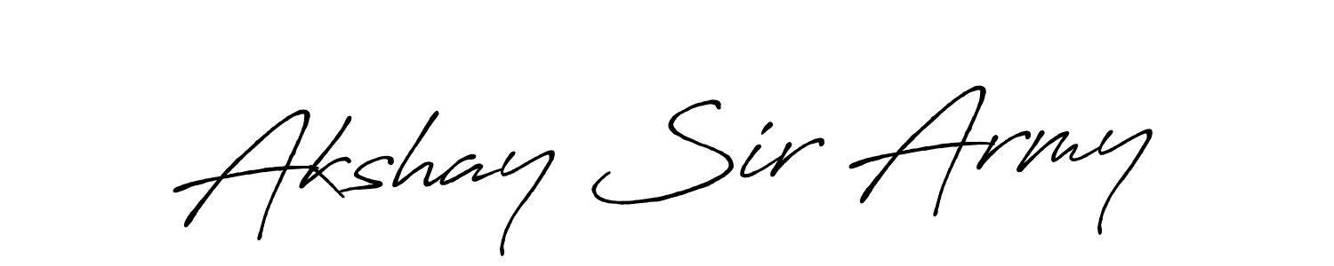 The best way (Antro_Vectra_Bolder) to make a short signature is to pick only two or three words in your name. The name Akshay Sir Army include a total of six letters. For converting this name. Akshay Sir Army signature style 7 images and pictures png