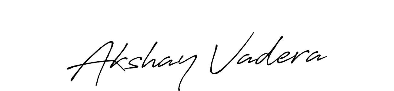 Create a beautiful signature design for name Akshay Vadera. With this signature (Antro_Vectra_Bolder) fonts, you can make a handwritten signature for free. Akshay Vadera signature style 7 images and pictures png