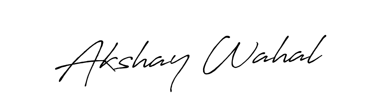 How to make Akshay Wahal signature? Antro_Vectra_Bolder is a professional autograph style. Create handwritten signature for Akshay Wahal name. Akshay Wahal signature style 7 images and pictures png