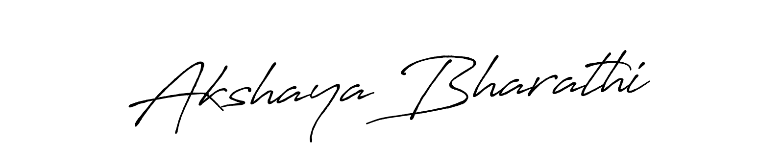 How to make Akshaya Bharathi name signature. Use Antro_Vectra_Bolder style for creating short signs online. This is the latest handwritten sign. Akshaya Bharathi signature style 7 images and pictures png