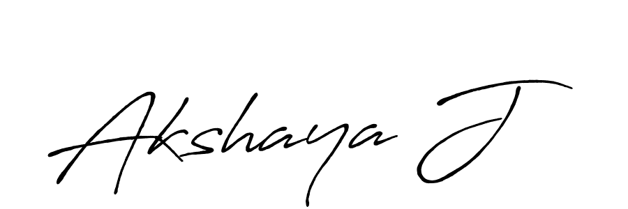 Make a beautiful signature design for name Akshaya J. With this signature (Antro_Vectra_Bolder) style, you can create a handwritten signature for free. Akshaya J signature style 7 images and pictures png