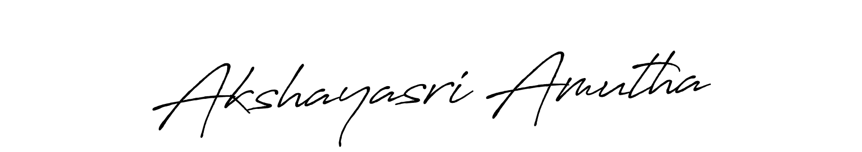 Design your own signature with our free online signature maker. With this signature software, you can create a handwritten (Antro_Vectra_Bolder) signature for name Akshayasri Amutha. Akshayasri Amutha signature style 7 images and pictures png