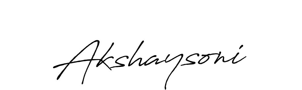 How to make Akshaysoni signature? Antro_Vectra_Bolder is a professional autograph style. Create handwritten signature for Akshaysoni name. Akshaysoni signature style 7 images and pictures png