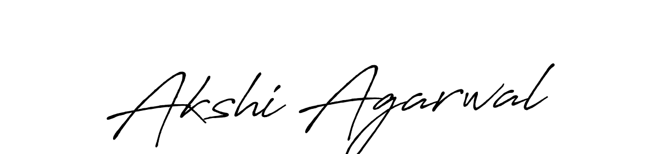 Make a beautiful signature design for name Akshi Agarwal. With this signature (Antro_Vectra_Bolder) style, you can create a handwritten signature for free. Akshi Agarwal signature style 7 images and pictures png