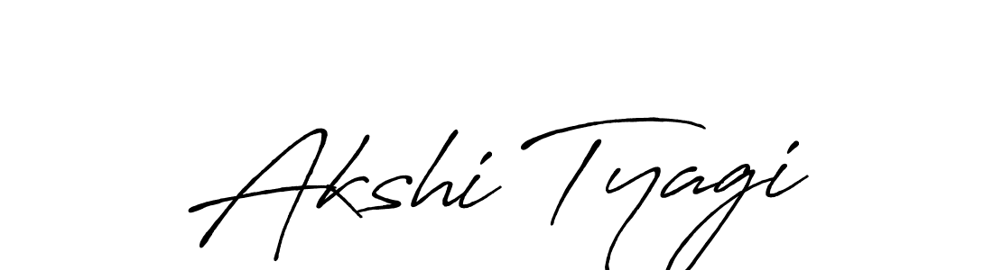 Also we have Akshi Tyagi name is the best signature style. Create professional handwritten signature collection using Antro_Vectra_Bolder autograph style. Akshi Tyagi signature style 7 images and pictures png