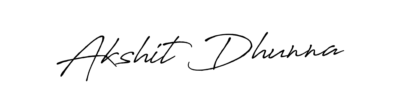 Akshit Dhunna stylish signature style. Best Handwritten Sign (Antro_Vectra_Bolder) for my name. Handwritten Signature Collection Ideas for my name Akshit Dhunna. Akshit Dhunna signature style 7 images and pictures png