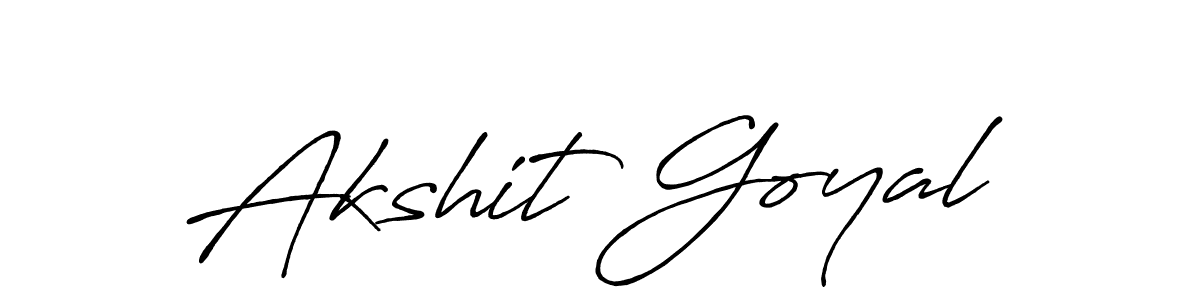 Design your own signature with our free online signature maker. With this signature software, you can create a handwritten (Antro_Vectra_Bolder) signature for name Akshit Goyal. Akshit Goyal signature style 7 images and pictures png