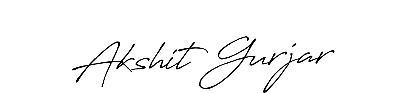How to make Akshit Gurjar signature? Antro_Vectra_Bolder is a professional autograph style. Create handwritten signature for Akshit Gurjar name. Akshit Gurjar signature style 7 images and pictures png