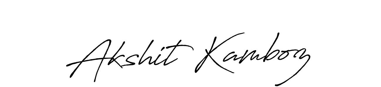 Akshit Kamboz stylish signature style. Best Handwritten Sign (Antro_Vectra_Bolder) for my name. Handwritten Signature Collection Ideas for my name Akshit Kamboz. Akshit Kamboz signature style 7 images and pictures png