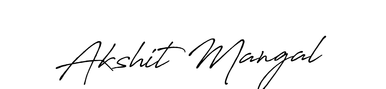 Create a beautiful signature design for name Akshit Mangal. With this signature (Antro_Vectra_Bolder) fonts, you can make a handwritten signature for free. Akshit Mangal signature style 7 images and pictures png