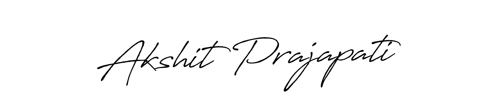 Make a beautiful signature design for name Akshit Prajapati. With this signature (Antro_Vectra_Bolder) style, you can create a handwritten signature for free. Akshit Prajapati signature style 7 images and pictures png