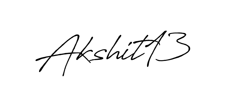 The best way (Antro_Vectra_Bolder) to make a short signature is to pick only two or three words in your name. The name Akshit13 include a total of six letters. For converting this name. Akshit13 signature style 7 images and pictures png