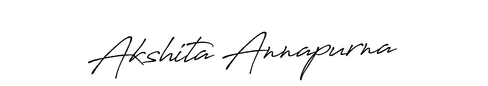 Make a beautiful signature design for name Akshita Annapurna. With this signature (Antro_Vectra_Bolder) style, you can create a handwritten signature for free. Akshita Annapurna signature style 7 images and pictures png