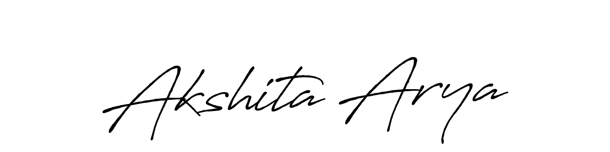 Make a beautiful signature design for name Akshita Arya. With this signature (Antro_Vectra_Bolder) style, you can create a handwritten signature for free. Akshita Arya signature style 7 images and pictures png
