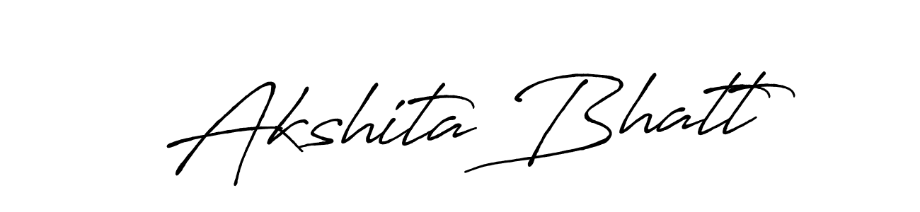Akshita Bhatt stylish signature style. Best Handwritten Sign (Antro_Vectra_Bolder) for my name. Handwritten Signature Collection Ideas for my name Akshita Bhatt. Akshita Bhatt signature style 7 images and pictures png