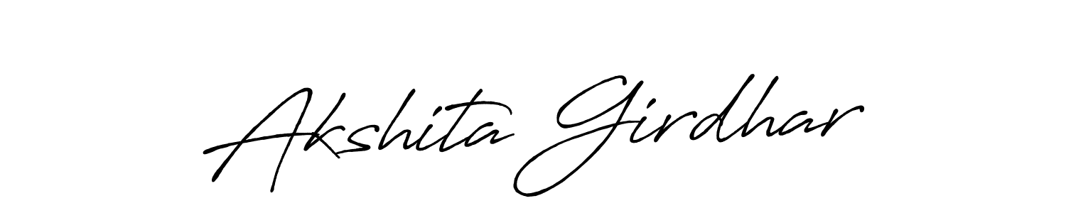 Akshita Girdhar stylish signature style. Best Handwritten Sign (Antro_Vectra_Bolder) for my name. Handwritten Signature Collection Ideas for my name Akshita Girdhar. Akshita Girdhar signature style 7 images and pictures png