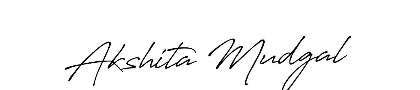 How to make Akshita Mudgal signature? Antro_Vectra_Bolder is a professional autograph style. Create handwritten signature for Akshita Mudgal name. Akshita Mudgal signature style 7 images and pictures png