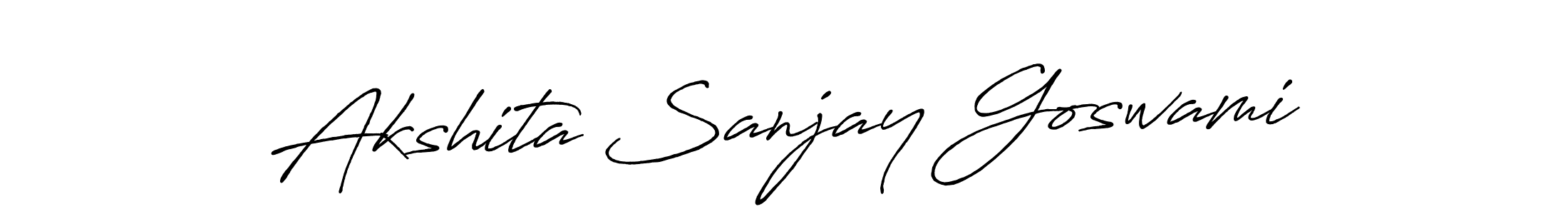 Design your own signature with our free online signature maker. With this signature software, you can create a handwritten (Antro_Vectra_Bolder) signature for name Akshita Sanjay Goswami. Akshita Sanjay Goswami signature style 7 images and pictures png