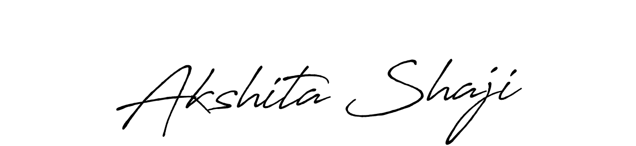 Akshita Shaji stylish signature style. Best Handwritten Sign (Antro_Vectra_Bolder) for my name. Handwritten Signature Collection Ideas for my name Akshita Shaji. Akshita Shaji signature style 7 images and pictures png