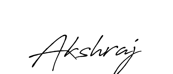 Create a beautiful signature design for name Akshraj. With this signature (Antro_Vectra_Bolder) fonts, you can make a handwritten signature for free. Akshraj signature style 7 images and pictures png