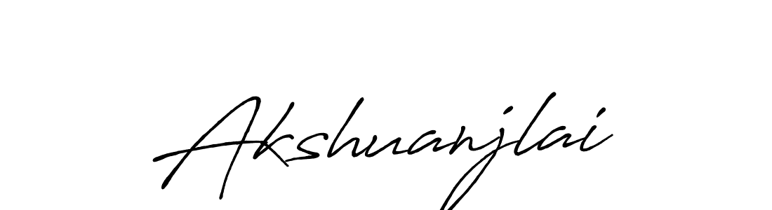 Make a beautiful signature design for name Akshuanjlai. With this signature (Antro_Vectra_Bolder) style, you can create a handwritten signature for free. Akshuanjlai signature style 7 images and pictures png