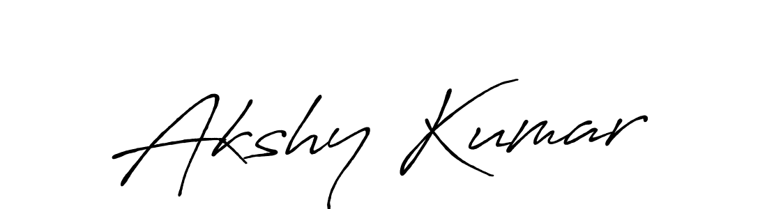 How to make Akshy Kumar name signature. Use Antro_Vectra_Bolder style for creating short signs online. This is the latest handwritten sign. Akshy Kumar signature style 7 images and pictures png