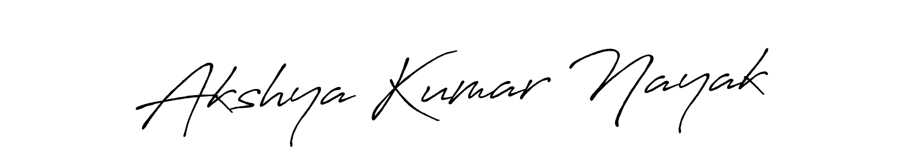 Make a beautiful signature design for name Akshya Kumar Nayak. With this signature (Antro_Vectra_Bolder) style, you can create a handwritten signature for free. Akshya Kumar Nayak signature style 7 images and pictures png