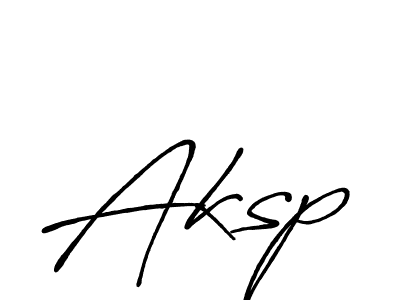 Create a beautiful signature design for name Aksp. With this signature (Antro_Vectra_Bolder) fonts, you can make a handwritten signature for free. Aksp signature style 7 images and pictures png