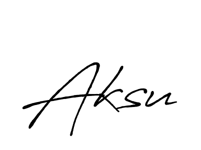 The best way (Antro_Vectra_Bolder) to make a short signature is to pick only two or three words in your name. The name Aksu include a total of six letters. For converting this name. Aksu signature style 7 images and pictures png