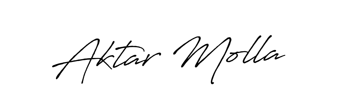 Also we have Aktar Molla name is the best signature style. Create professional handwritten signature collection using Antro_Vectra_Bolder autograph style. Aktar Molla signature style 7 images and pictures png