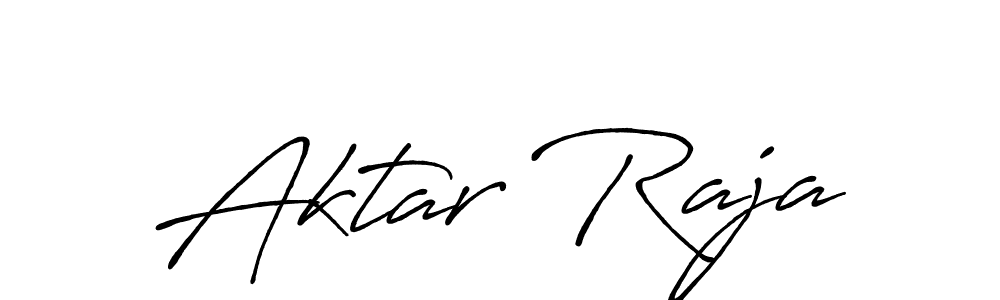 Create a beautiful signature design for name Aktar Raja. With this signature (Antro_Vectra_Bolder) fonts, you can make a handwritten signature for free. Aktar Raja signature style 7 images and pictures png