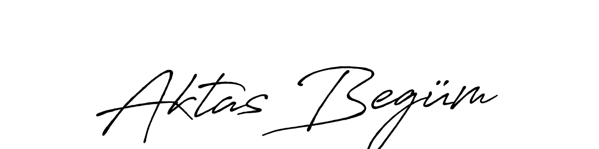 How to make Aktas Begüm name signature. Use Antro_Vectra_Bolder style for creating short signs online. This is the latest handwritten sign. Aktas Begüm signature style 7 images and pictures png