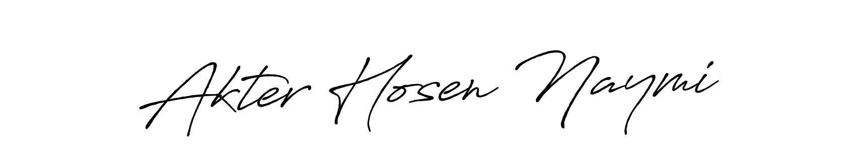 Use a signature maker to create a handwritten signature online. With this signature software, you can design (Antro_Vectra_Bolder) your own signature for name Akter Hosen Naymi. Akter Hosen Naymi signature style 7 images and pictures png